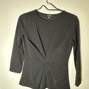 Ann Taylor Sparkling Black Blouse